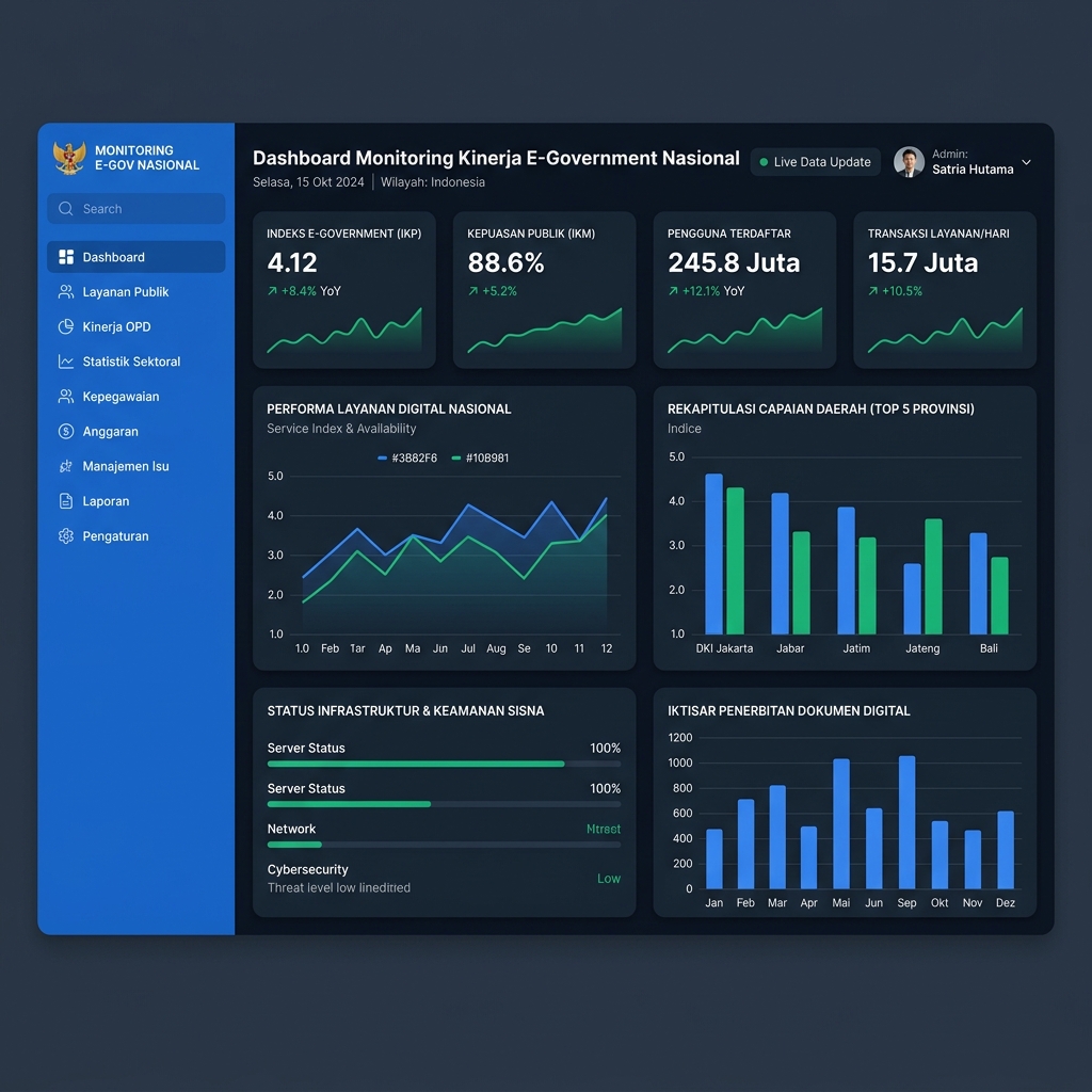 Dashboard aplikasi SMART-SKP ASN